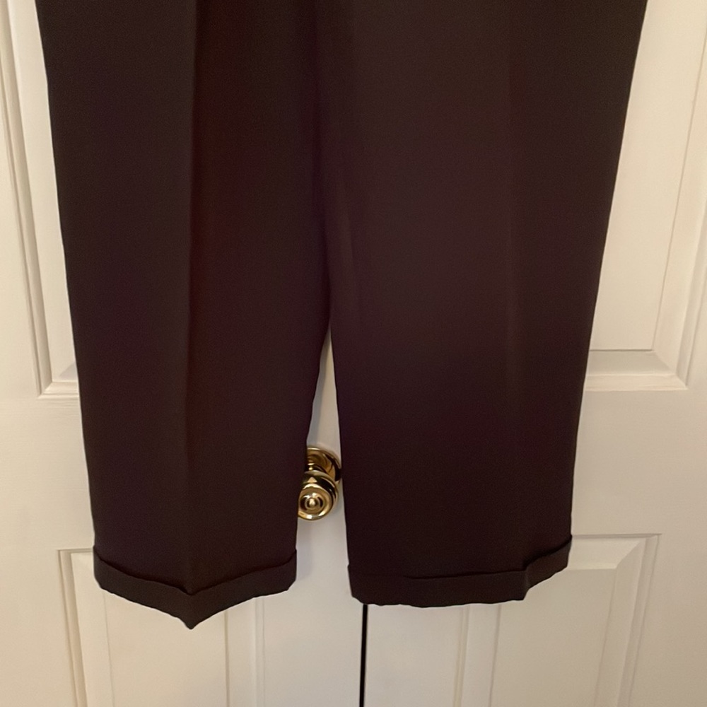 NWT Yves Saint Laurent Black Cuffed Trousers - Picture 4 of 11